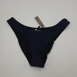 J. Crew Curved-waist Cheeky Bikini Bottom in Navy Size Medium
